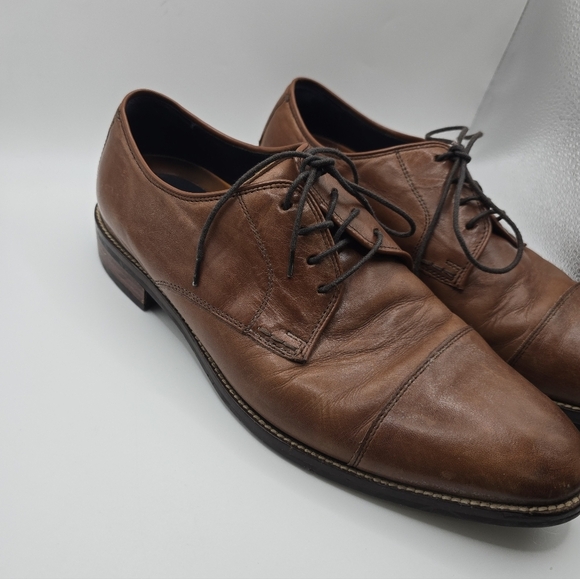 Cole Haan Lenox Hill Cap Toe Lace Up Brown Leather Loafers/shoes. Mens 8 main image 6